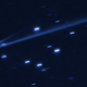 This view of Gault and its two tails includes background stars, which appear as bright streaks.